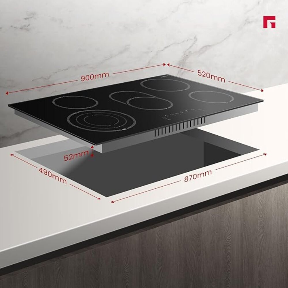 GASLAND Chef 90cm 5 Burner Touch Control 8500W Ceramic Hob