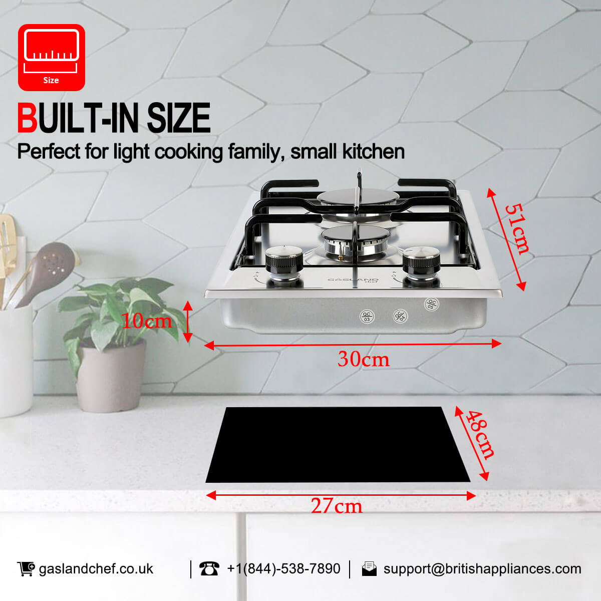 Gas Cooktop-GH30SF-UK-GASLAND Chef