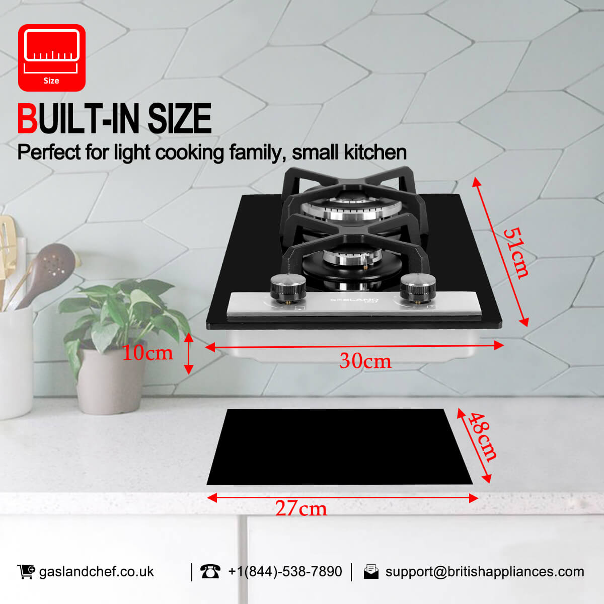 Gas Cooktop-GH30BF-UK-GASLAND Chef